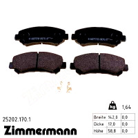 Передние тормозные колодки 252021701 Otto Zimmermann