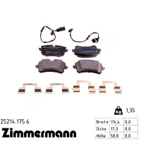 Задние тормозные колодки 252141756 Otto Zimmermann