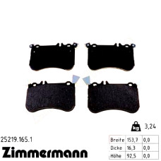 Передние тормозные колодки 252191651 Otto Zimmermann