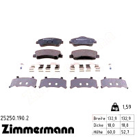 Передние тормозные колодки 252501902 Otto Zimmermann