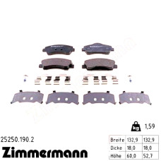 Передние тормозные колодки 252501902 Otto Zimmermann