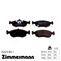 Передние тормозные колодки 253231801 Otto Zimmermann