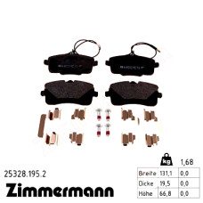 Передние тормозные колодки 253281952 Otto Zimmermann