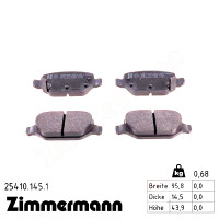 Задние тормозные колодки 254101451 Otto Zimmermann