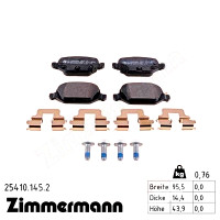 Задние тормозные колодки 254101452 Otto Zimmermann