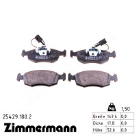 Передние тормозные колодки 254291802 Otto Zimmermann