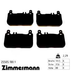 Передние тормозные колодки 255051801 Otto Zimmermann