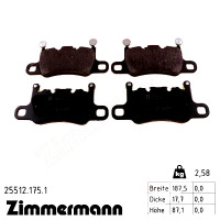 Задние тормозные колодки 255121751 Otto Zimmermann