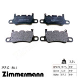 Задние тормозные колодки 255121801 Otto Zimmermann