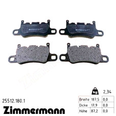 Задние тормозные колодки 255121801 Otto Zimmermann