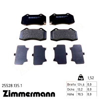 Передние тормозные колодки 255281351 Otto Zimmermann