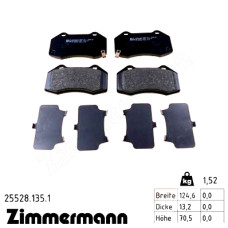 Передние тормозные колодки 255281351 Otto Zimmermann