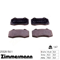 Передние тормозные колодки 255281501 Otto Zimmermann