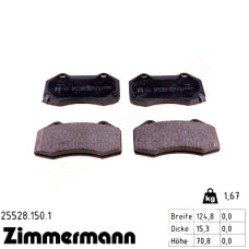Передние тормозные колодки 255281501 Otto Zimmermann
