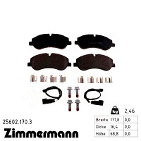 Передние тормозные колодки 256021703 Otto Zimmermann