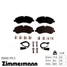 Передние тормозные колодки 256021703 Otto Zimmermann