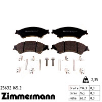 Передние тормозные колодки 256321652 Otto Zimmermann