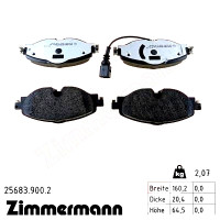 Передние тормозные колодки 256839002 Otto Zimmermann