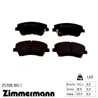 Передние тормозные колодки 257081801 Otto Zimmermann