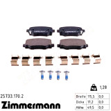 Задние тормозные колодки 257331702 Otto Zimmermann