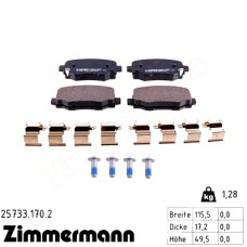 Задние тормозные колодки 257331702 Otto Zimmermann