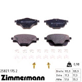 Задние тормозные колодки 258271752 Otto Zimmermann