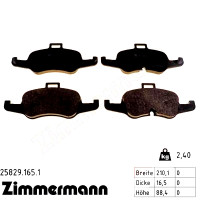 Передние тормозные колодки 258291651 Otto Zimmermann