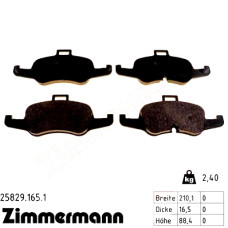 Передние тормозные колодки 258291651 Otto Zimmermann