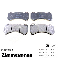 Передние тормозные колодки 258491601 Otto Zimmermann