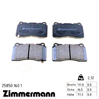 Передние тормозные колодки 258501601 Otto Zimmermann