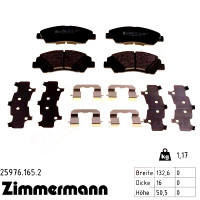 Передние тормозные колодки 259761652 Otto Zimmermann