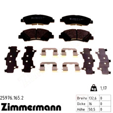Передние тормозные колодки 259761652 Otto Zimmermann