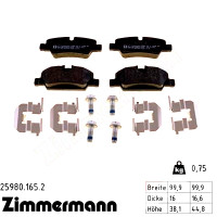Задние тормозные колодки 259801652 Otto Zimmermann