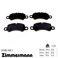 Передние тормозные колодки 259831801 Otto Zimmermann