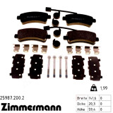Задние тормозные колодки 259872002 Otto Zimmermann
