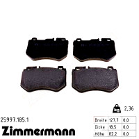 Передние тормозные колодки 259971851 Otto Zimmermann