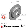 Задній гальмівний диск 304,5x9 Zimmermann CoatZ
