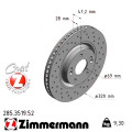 Спортивний передній гальмівний диск з перфорацією 320x28 Zimmermann Sport Z
