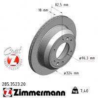 285.3523.20 Zimmermann Задний тормозной диск 324x18 на HYUNDAI H-1 Cargo (TQ) с двигателем 2.5 CRDi