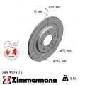 Задній гальмівний диск 284x10 Zimmermann CoatZ