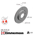 Задній гальмівний диск 272x10 Zimmermann CoatZ