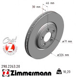 Передний тормозной диск 326x30 290226320 Otto Zimmermann CoatZ