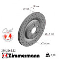 Спортивний задній гальмівний диск з перфорацією 326x20 Zimmermann Sport Z