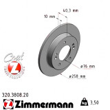 Задний тормозной диск 258x10 320380820 Otto Zimmermann CoatZ