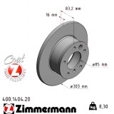Передний тормозной диск 303x16 400140420 Otto Zimmermann CoatZ