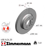 Задний тормозной диск 300x22 400142420 Otto Zimmermann CoatZ