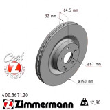 Передний тормозной диск 350x32 400367120 Otto Zimmermann CoatZ