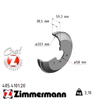 Задній гальмівний барабан 405410120 Otto Zimmermann CoatZ
