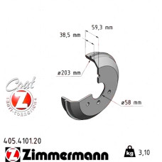 Задній гальмівний барабан 405410120 Otto Zimmermann CoatZ