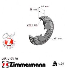 Задній гальмівний барабан 405410320 Otto Zimmermann CoatZ